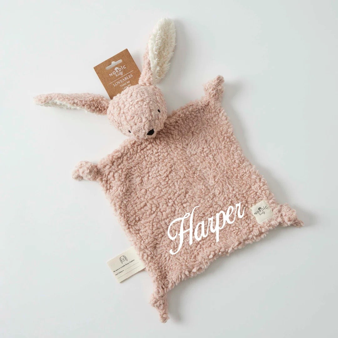 LOVEABLE BUNNY BABY SECURITY COMFORTER BLANKET