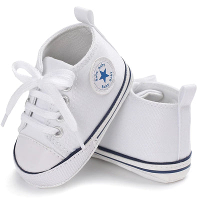 WHITE BABY CANVAS SNEAKERS