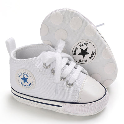 WHITE BABY CANVAS SNEAKERS
