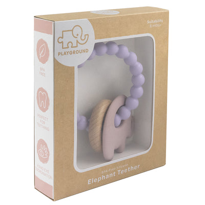 LILAC SILICONE ELEPHANT TEETHER