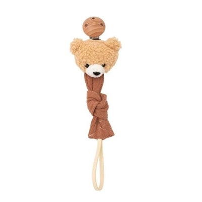 棕熊臉嬰兒玩偶夾