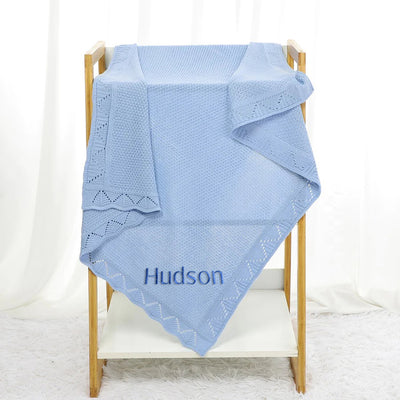 Hudson baby blanket blue