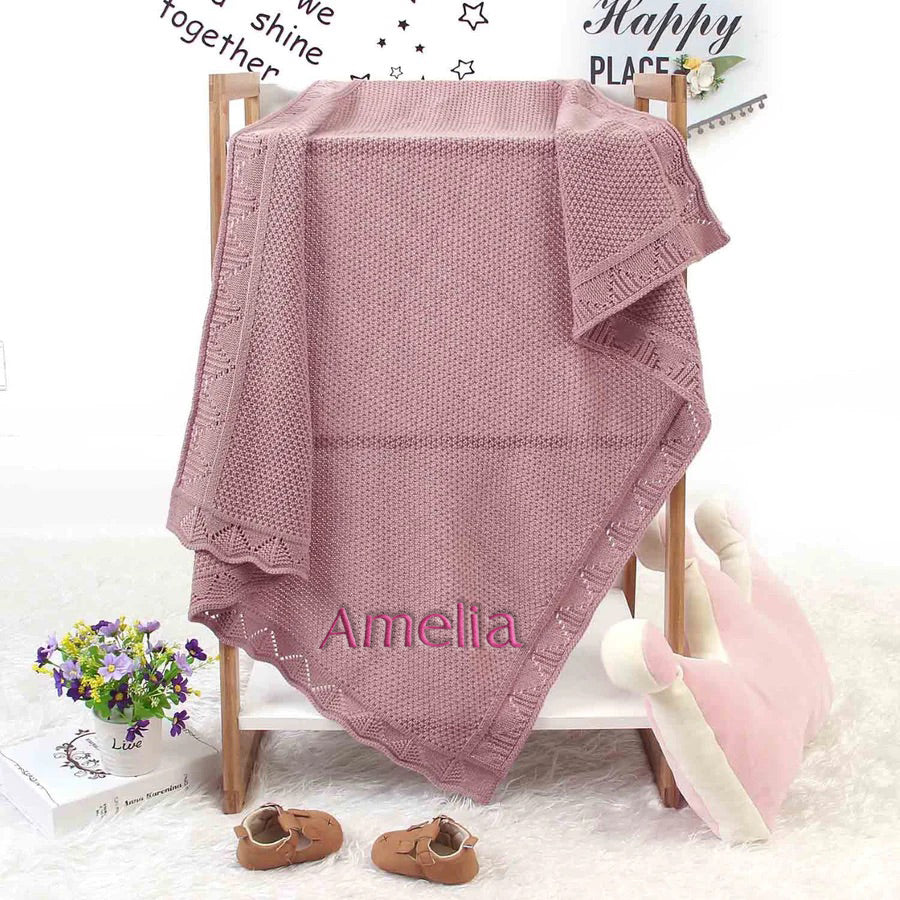 amelia knitted blanket from snugglebubs