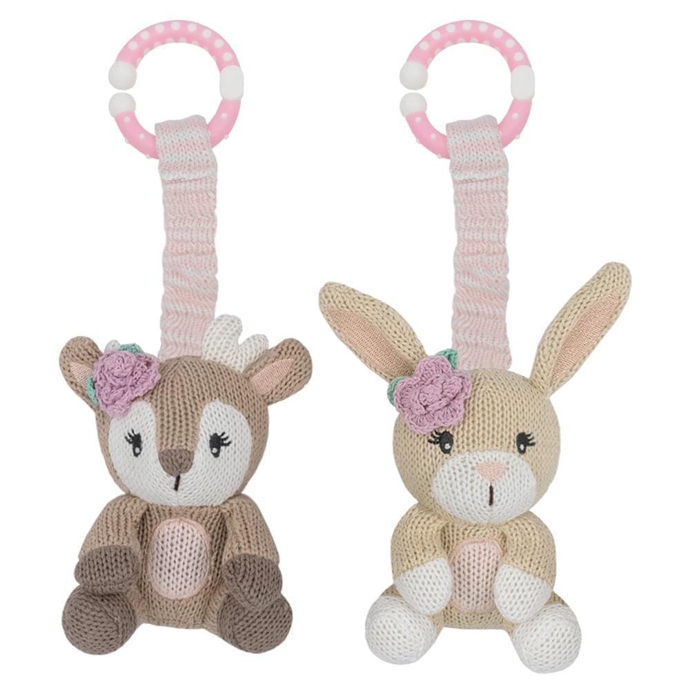 FAWN AND BUNNY 2 PACK STROLLER TOYS