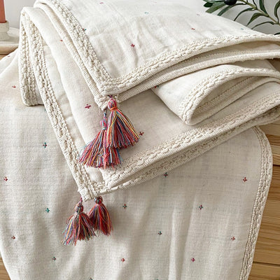 復古棉質被子嬰兒毯波西米亞風格
